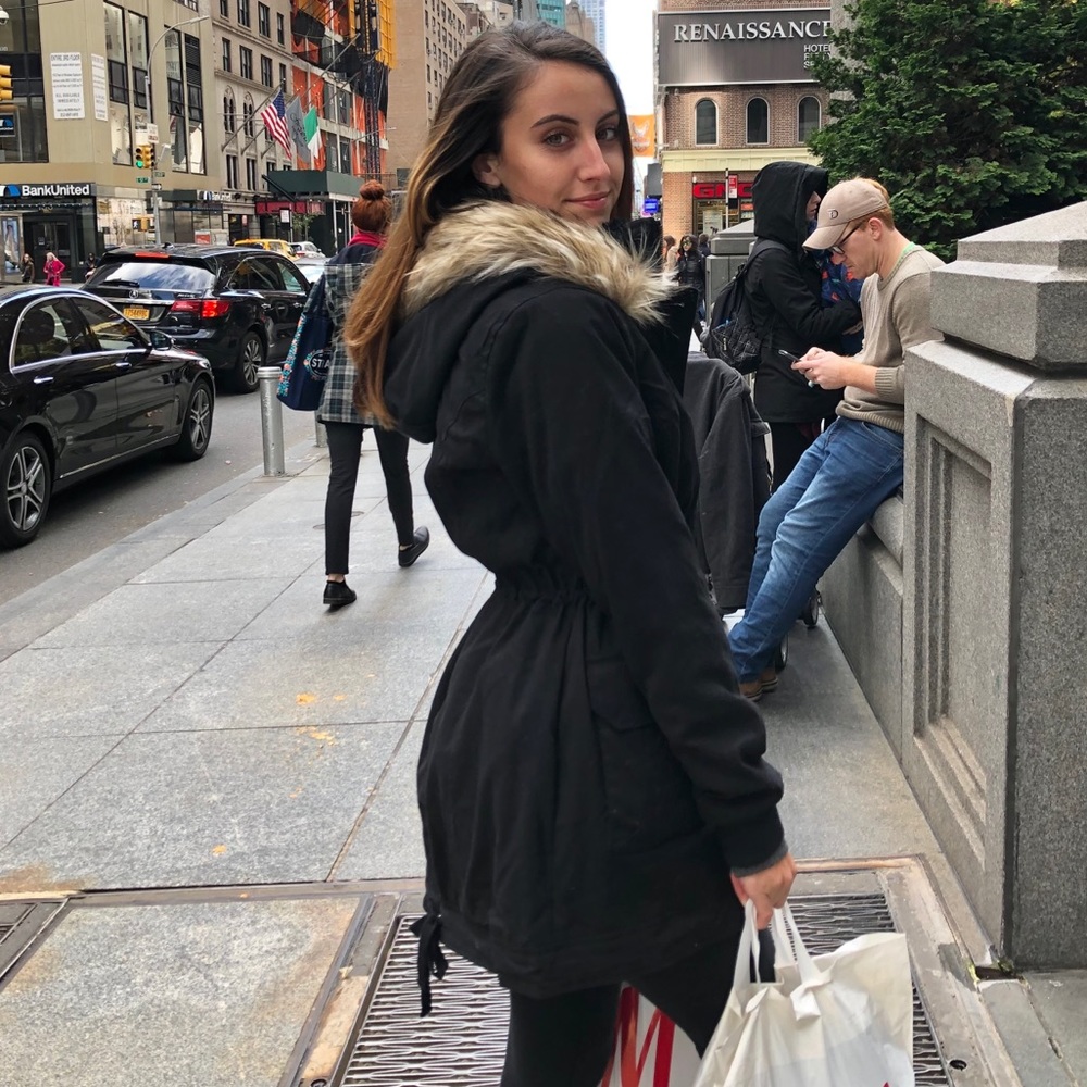 Hollister Winter Coat Drawstring Waist